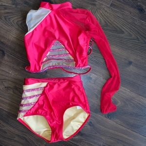 AS Red dance costume